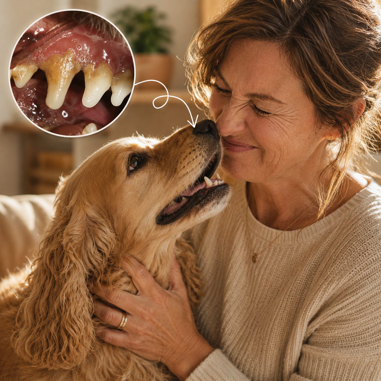 A happy dog with a healthy smile